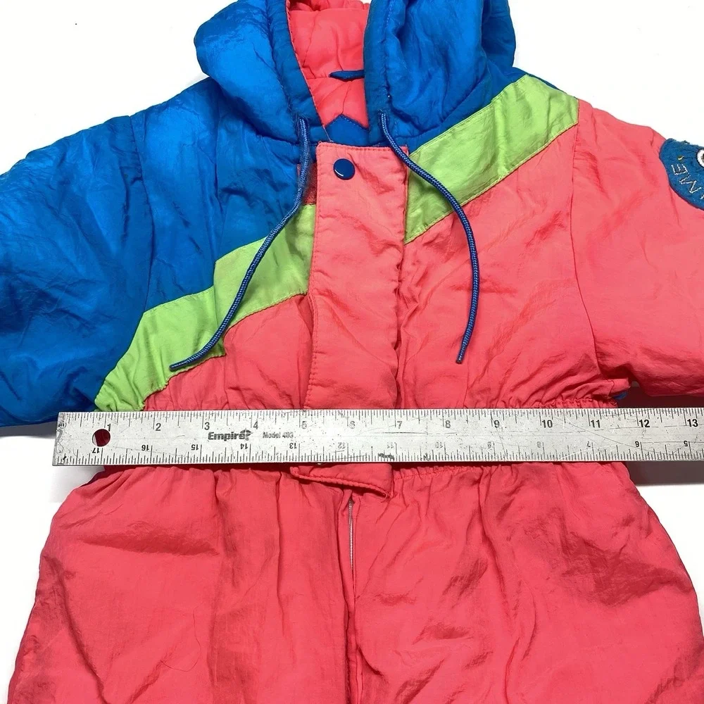 Vintage Gerber Time Zone UFO Snow Suit 18 Months Red,‎ Green Blue With Gloves